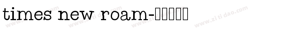 times new roam字体转换